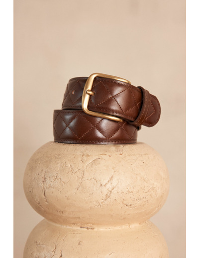 Ceinture matelassée en cuir NELLY