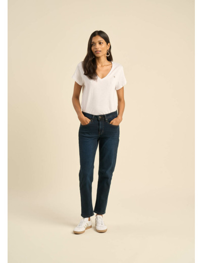 Jean boyfriend à taille médium