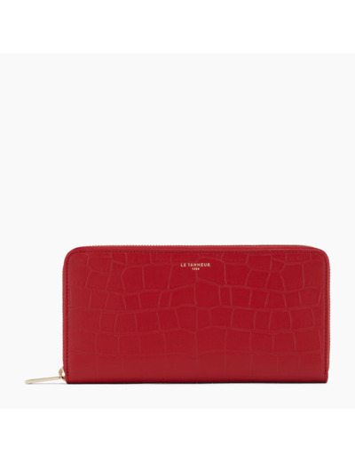 Compagnon zippé Juliette en cuir effet croco