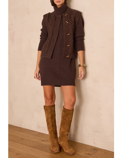 Robe col roulé ROXA en laine