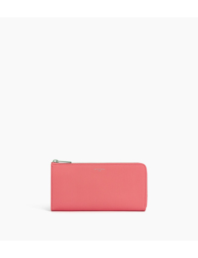 Compagnon zippé Emilie en cuir signature T