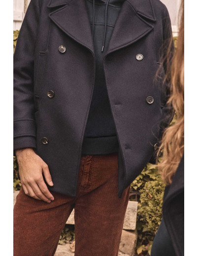 Manteau caban unisexe en laine ENCHANTEUR